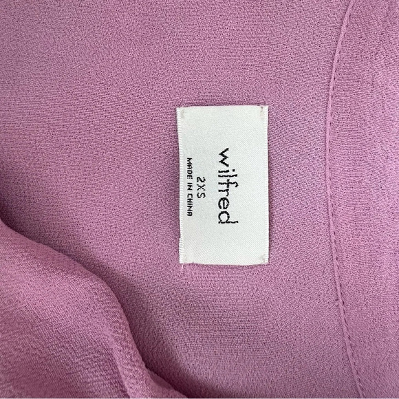 Aritzia Wilfred Button Down Chiffon Sheer Long Sleeve Top Shirt Size XXS - Picture 3 of 5